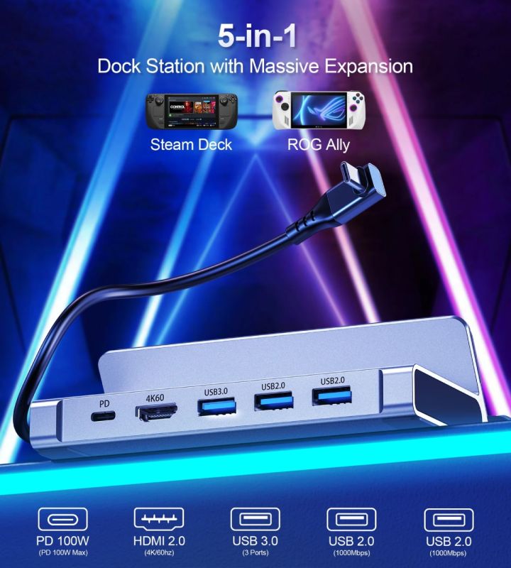 Док-станція USB3.1 Type-C --> HDMI 4K60Hz/USB 3.0x2/USB 2.0/Type-C PD 100W Hub 7-in-1 Choetech (HUB-M77-GY)