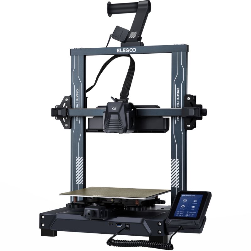Принтер 3D ELEGOO Neptune 4 Pro (FDM 1.75 mm 0.4 mm 225x225x265 mm WLAN USB сірий) (50.201.013300)