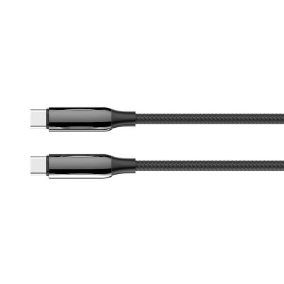 Дата кабель USB-C to USB-C 2.0m (PVC+Aluminum Alloy) (PD Fast Charging 240W) 5А black ColorWay (CW-CBPDCC070-BK)