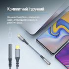 Перехідник USB-C to 3.5mm F 0.14m gray ColorWay (CW-AD-CJ)
