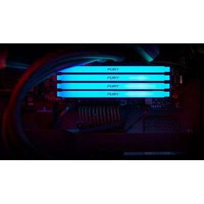 Модуль пам\'яті для комп\'ютера DDR4 64GB (2x32GB) 3200 MHz Beast RGB Black Kingston Fury (ex.HyperX) (KF432C16BB2AK2/64)