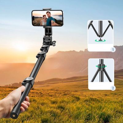 Штатив Ugreen LP680 Selfie Stick Tripod with Bluetooth Remote Black (15609)