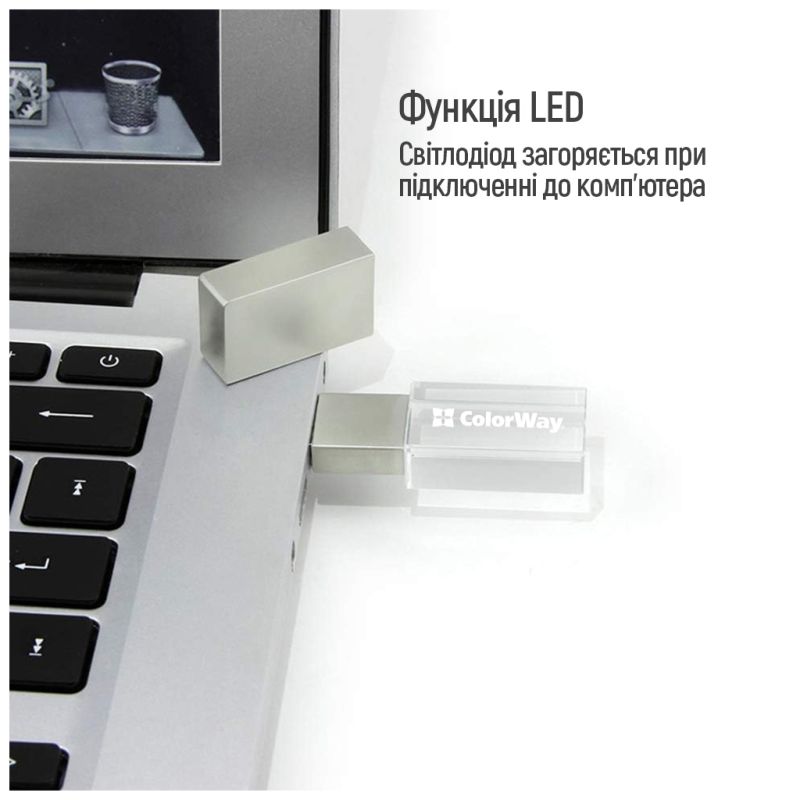 USB флеш накопитель ColorWay 32GB 3.0 Transparent (CW-USBCL32)