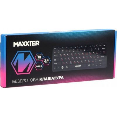Клавіатура Maxxter (KBW-C01B-UA) Wireless UA Black (KBW-C01B-UA)