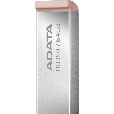USB флеш накопичувач ADATA 64GB UR 350 Silver/Beige USB 3.2 (UR350-64G-RSR/BG)
