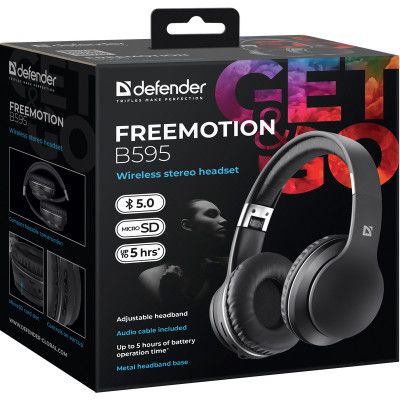 Навушники Defender FreeMotion B595 Bluetooth Black (63595)