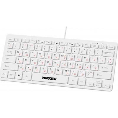 Клавиатура Maxxter (KBM-C01W-UA) USB UA White (KBM-C01W-UA)