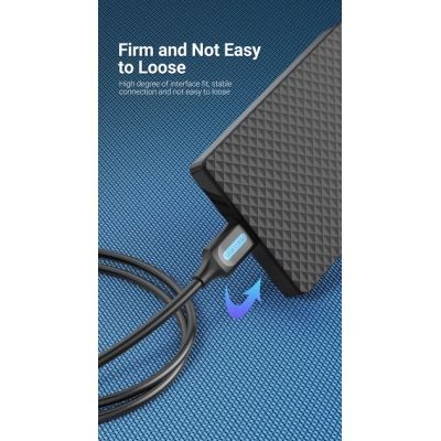 Дата кабель USB 2.0 AM to Mini 5P 1.0m black Vention (COMBF)