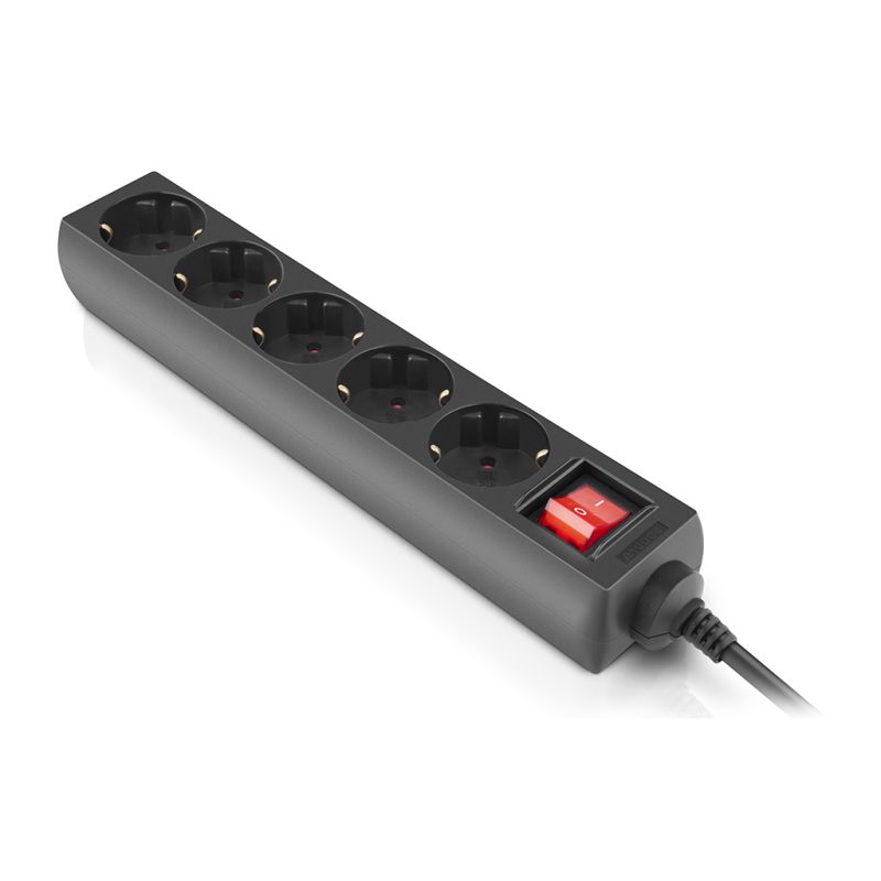 Сетевой фильтр питания REAL-EL RS-Protect M 5m, black (EL122300030)