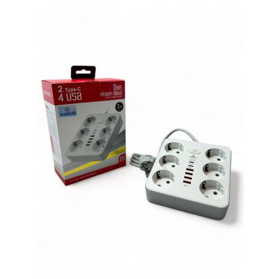 Мережевий фільтр живлення XoKo (XK-SP-6-4-2-WH)