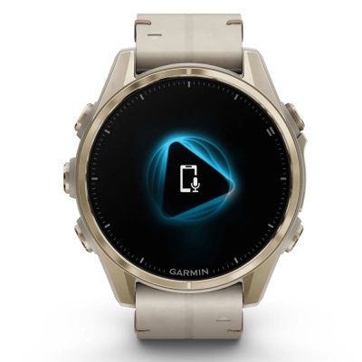 Смарт-часы Garmin fenix 8 43mm, AMOLED, Saph, SftGldSS/FogGryLeatherBnd, Excl, GPS (010-02903-40)