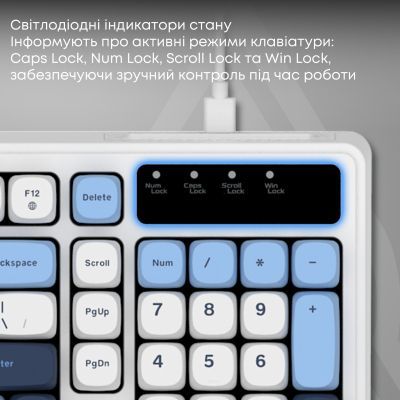 Клавиатура Ajazz AF98 USB UA White/Blue (AF98-GB)