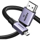 Кабель мультимедийный HDMI M to HDMI micro M 2.0m V2.1 8K60Hz HD164 black Ugreen (15517)