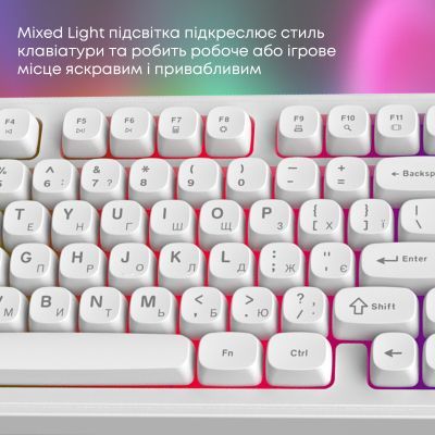 Клавиатура Ajazz AF98 USB UA White (AF98-W)