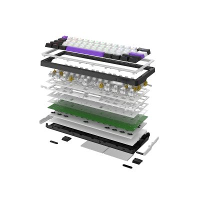 Клавіатура Hator Hellyberry HK60 Mechanical Linear RGB Wireless/Bluetooth/USB UA White/Violet (HK60_wireless)