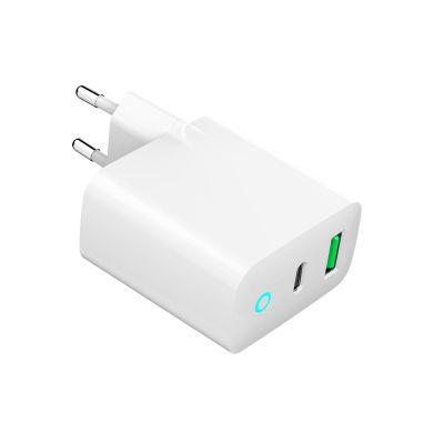 Зарядное устройство Gembird 1xUSB-A + 1 Type-C (PD20Вт + QC3.0 18Вт) white (TA-UC-PDQC20L-W-01)