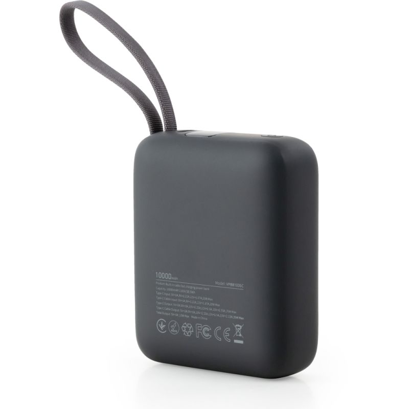 Батарея универсальная Vinga 10000 mAh 35W Display Cable (VPBB1035C)