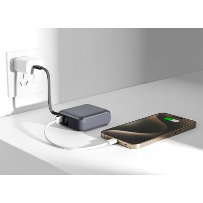 Батарея универсальная Vinga 10000 mAh 35W Display Cable (VPBB1035C)