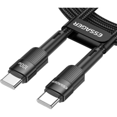 Дата кабель USB-C to USB-C 3.0m 100W black Essager (EXCTT1-XCC01)