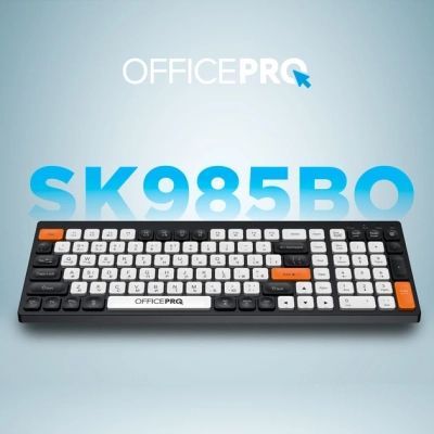 Клавиатура OfficePro (SK985BO) Bluetooth/Wireless UA Black/White (SK985BO)