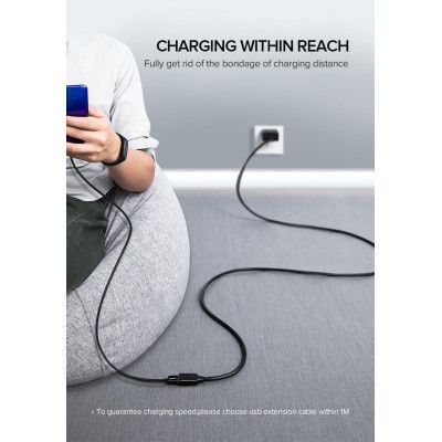Дата кабель USB 3.0 AM/AF 2.0m US129 Black Ugreen (10373)