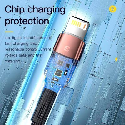 Дата кабель USB 2.0 AM to Lightning 2.0m 2.4A black Essager (EXCL-XCA01)
