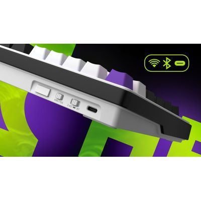 Клавиатура Hator Hellyberry HK75 Mechanical Linear RGB Wireless/Bluetooth/USB UA White/Violet (HK75_wireless)