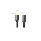 Кабель мультимедийный HDMI M to HDMI F 0.5m 4K60Hz black Vention (AHCBD)