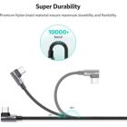 Дата кабель USB 2.0 AM to USB-C 3.0m 3A 90° corner US176 black Ugreen (70875)
