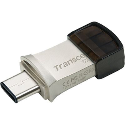 USB флеш накопитель Transcend 128GB JetFlash 890 Silver USB 3.1/Type-C (TS128GJF890S)