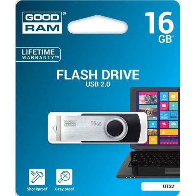 USB флеш накопичувач Goodram 16GB Twister Black USB 2.0 (UTS2-0160K0R11)