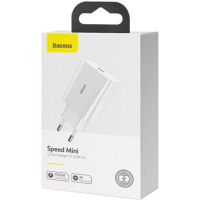 Зарядное устройство Baseus Speed Mini Quick Charger White (CCFS-SN02)