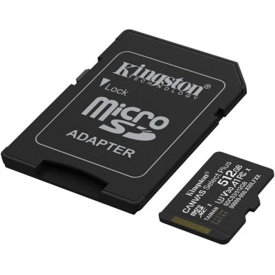 Карта пам\'яті Kingston 512GB microSDXC class 10 UHS-I U3 V30 A1 Canvas Select Plus (SDCS3/512GB)