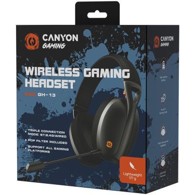 Наушники Canyon GH-13 Ego Wireless Gaming 7.1 Black (CND-SGHS13B)