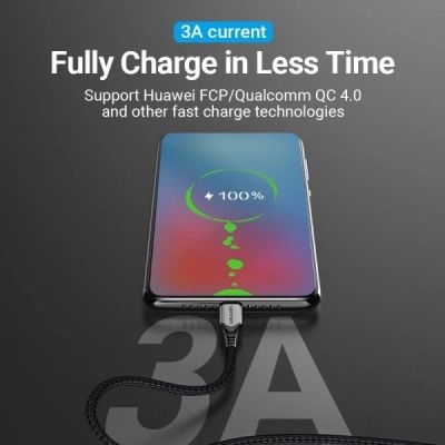 Дата кабель USB-C to USB-C 2.0m aluminum gray Vention (TADHH)