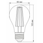 Лампочка Videx Filament A60FF 08W E27 1200K (VL-A60FF-08271)