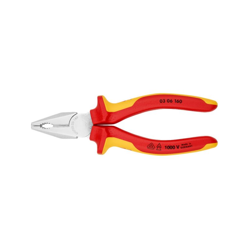 Плоскогубці KNIPEX комбіновані діелектричні VDE (03 06 160)