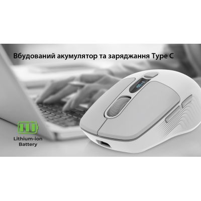 Мишка REAL-EL RM-480W Wireless/Bluetooth White (EL123200050)