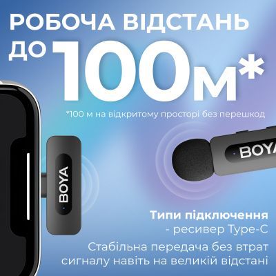 Микрофон Boya (BY-V30) Type-C Black (BY-V30)