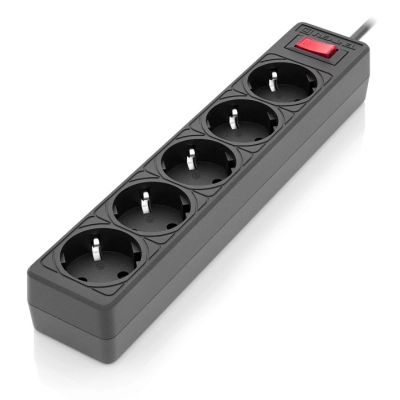 Мережевий фільтр живлення REAL-EL RS-Protect 505, 3m, black (EL122300045)