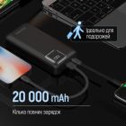 Батарея універсальна ColorWay 20 000 mAh Optimal Power PD/22.5W, QC/3.0, Black (CW-PB200LPB5BK-PDD)