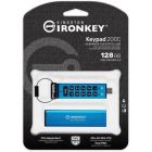 USB флеш накопичувач Kingston 128GB IronKey Keypad 200 Type-C Encrypted Blue USB 3.2 (IKKP200C/128GB)