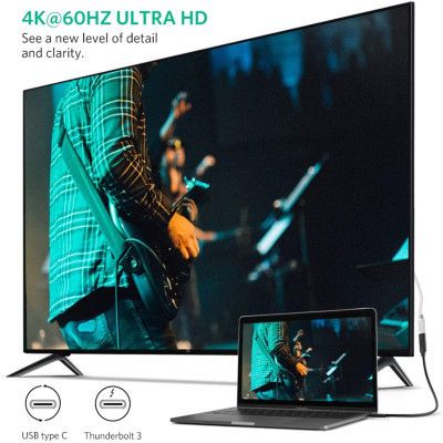 Дата кабель USB-C to USB-C 1.0m USB 3.1Gen2 100W US353 Black Ugreen (10387)