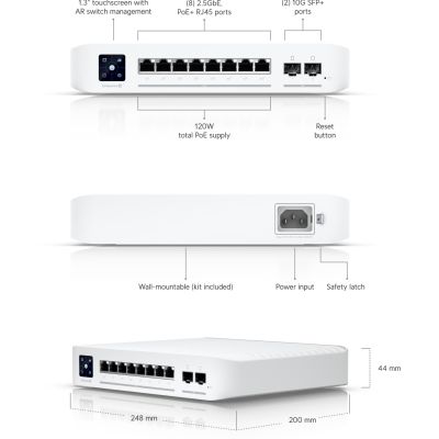 Комутатор мережевий Ubiquiti (USW-PRO-8-POE)
