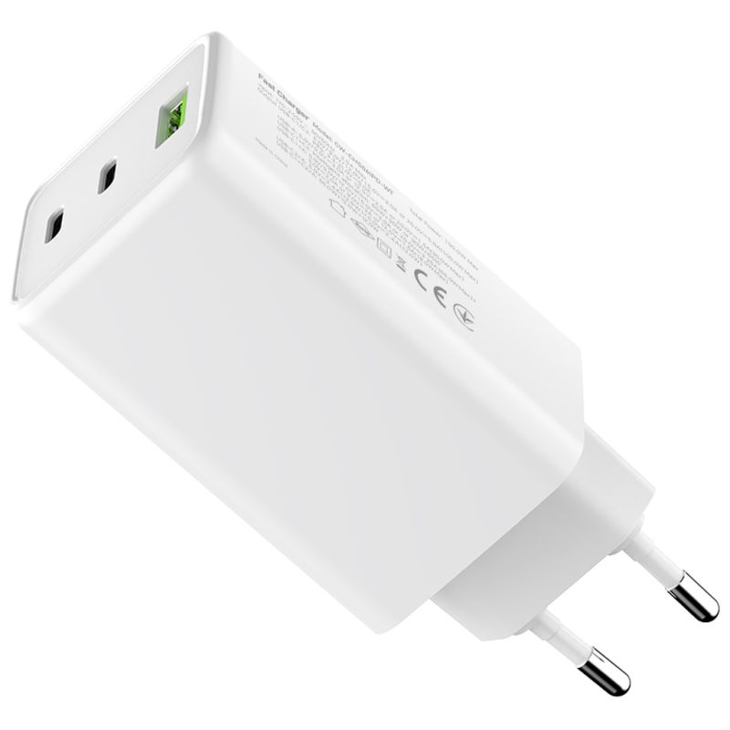 Зарядное устройство ColorWay C101B GaN Mini 100W PD PPS 2xUSB-C + USB-A white (CW-CHS061PD-WT)
