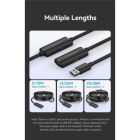 Дата кабель USB 2.0 AM/AF 30.0m Active black Vention (CBKBT)