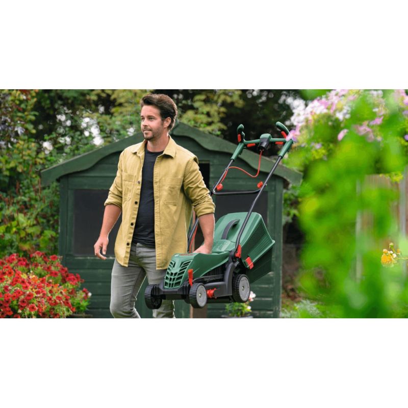 Газонокосилка Bosch UniversalRotak 37-555 1400Вт, 37см, 40л, 27-50мм, 15.5кг (0.600.8A6.501)