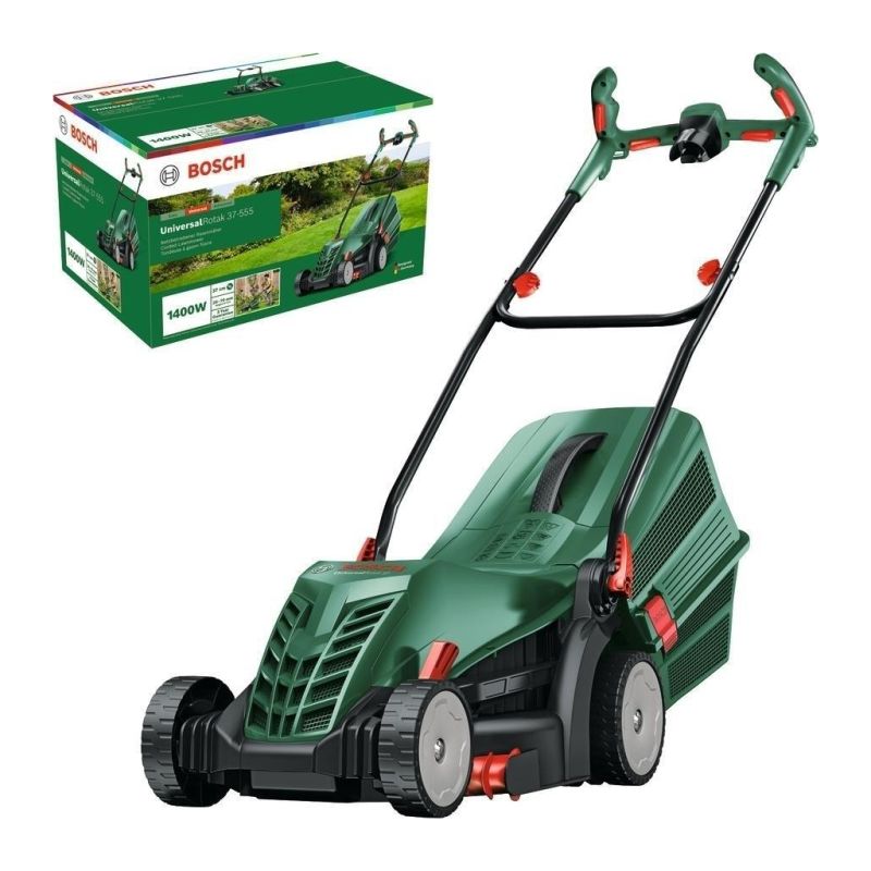 Газонокосилка Bosch UniversalRotak 37-555 1400Вт, 37см, 40л, 27-50мм, 15.5кг (0.600.8A6.501)