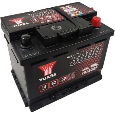 Аккумулятор автомобильный Yuasa 12V 62Ah SMF Battery (YBX3027)