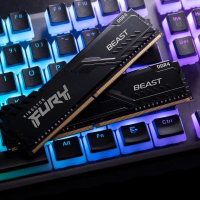 Модуль пам\'яті для комп\'ютера DDR4 32GB (2x16GB) 3200 MHz Fury Beast Black Kingston Fury (ex.HyperX) (KF432C16BBK2/32)